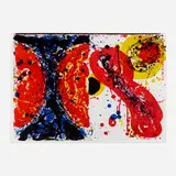 Sam Francis, Untitled (from the One Cent Life portfolio), 1964, lithograph in colors and letterpress