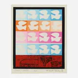 Elliott Pinkney, Peace Cometh, 1983, screenprint in colors