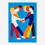 James Ulmer, Free Flow, 2022, screenprint in colors on Fedrigoni Cotton