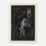 Marc Chagall, Nuit d’été, 1973, lithograph in colors on Arches