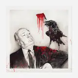 Thierry Guetta, iHitchcock (Red), 2017, screenprint in colors with hand-painted additions
