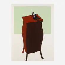 Ken Price, French Figurine Cup (from the Interior Series), 1971, screenprint in colors on Arjomari