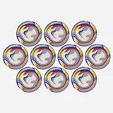 Roy Lichtenstein, Paper plates, set of ten, 1969, screenprint in colors on paper plate