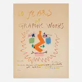 60 Years of Graphic Works exhibition poster by Pablo Picasso, 1966, lithograph in colors, sold Jan 2024