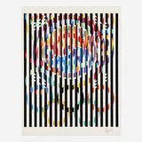 Message of Peace by Yaacov Agam, 1988, screenprint in colors, sold Jan 2024