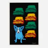 Junkyard Dog by George Rodrigue, 1993, screenprint in colors, sold Jan 2024