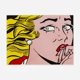 Roy Lichtenstein, Crying Girl exhibition poster, 1994, offset lithograph in colors