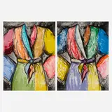 Double Dose of Color (diptych) by Jim Dine, 2009, lithograph in colors on Arches, sold Jan 2024