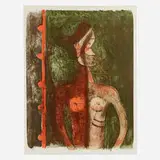 Torso de joven (from the Mujeres portfolio) by Rufino Tamayo, 1969, lithograph in colors on BFK Rives, sold Jan 2024
