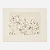 Alexander Calder, Untitled (Santa Claus VI), 1974, etching on Richard de Bas
