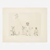 Alexander Calder, Untitled (Santa Claus III), 1974, etching on Richard de Bas