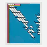 Nicholas Krushenick, Tail Gate, 1978, screenprint in colors