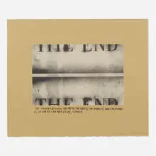 The End (State I) by Ed Ruscha and Raymond Pettibon, 2003, lithograph on BFK Rives, sold Jan 2024