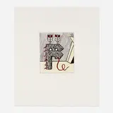 Roy Lichtenstein, Figure with Teepee, 1980, soft-ground etching and aquatint in colors on Lana