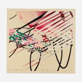 James Rosenquist, The Kabuki Blushes (from the Secrets in Carnations series), 1986, lithograph in colors on Chiri Kozo wove paper with adhered monoprints on Somerset Satin wove paper