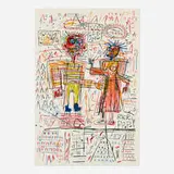 Jean-Michel Basquiat, Untitled III (from The Figure portfolio), screenprint in colors on Saunders Waterford