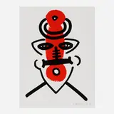 Keith Haring, The Story of Red and Blue 9 (from The Story of Red and Blue series), 1989-90, lithograph in colors