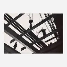 Peter Stackpole, Steel Beam Silhouette, San Francisco, Oakland, Bay Bridge, gelatin silver print