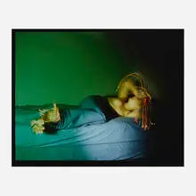 Figure with Light Trails in Bed by Jimmy De Sana, vintage Cibachrome print, sold Dec 2023