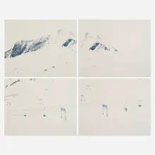 Walter Niedermayr, Kitzsteinhorn VIII (quadriptych), 1997, C-print mounted to Sintra
