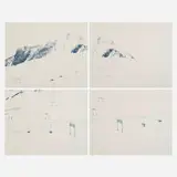 Walter Niedermayr, Kitzsteinhorn VIII (quadriptych), 1997, C-print mounted to Sintra