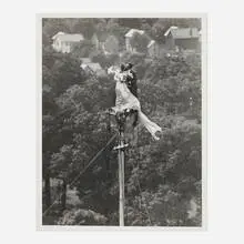 Allan Grant, Flagpole Wedding, gelatin silver print