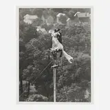 Allan Grant, Flagpole Wedding, gelatin silver print