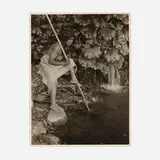 Spearing Salmon by Edward S. Curtis, vintage gelatin silver print, sold Dec 2023