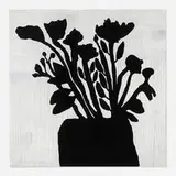 Donald Baechler, Flowers in Vase, 2009, screenprint in colors on museum board