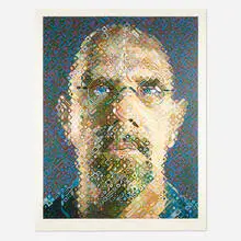 Chuck Close, Self Portrait, 2007, screenprint in colors