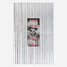 Barbara Kruger, We Will No Longer Be Seen And Not Heard, 1992, lithograph in colors, aluminum foil, paper