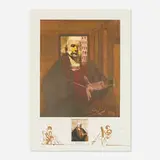 Rembrandt - Portrait du peintre par lui-même (from the Changes in Great Masterpieces portfolio) by Salvador Dalí, 1974, lithograph in colors with embossing on BFK Rives, sold Jun 2025