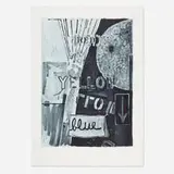 Jasper Johns, Untitled (Blue), 1982, etching on BFK Rives