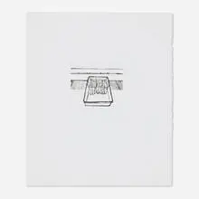 Smelts (Fish) (from the Delights portfolio) by Wayne Thiebaud, 1964, drypoint on BFK Rives, sold Jun 2025