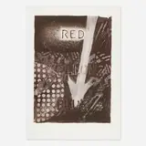 Jasper Johns, Untitled (Red), 1982, etching on BFK Rives