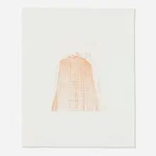 Wayne Thiebaud, Red Mountain, 1998, hardground etching on Somerset textured