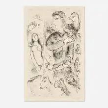Création by Marc Chagall, 1980, lithograph on Arches, sold Jun 2025