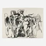 Philip Guston, Untitled, 1963, lithograph on BFK Rives Natural Nacré