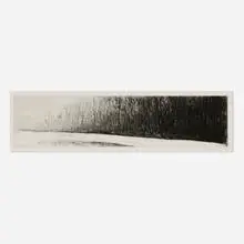 Winter River by Wolf Kahn, 1988, etching and drypoint, sold Jun 2025