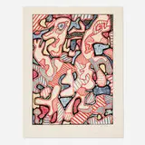 Jean Dubuffet, Affairements, 1964, lithograph in colors on Arches