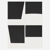 Ellsworth Kelly, Four works from the Un coup de dés jamais n'abolira le hasard (by Stéphane Mallarmé) portfolio