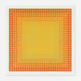 Julian Stanczak, Let It Be Orange, 1981, screenprint in colors