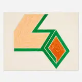 Effingham (from the Eccentric Polygons portfolio) by Frank Stella, 1974, lithograph and screenprint in colors on Arches, sold Jun 2025