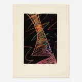 Man Ray, On the Moon, 1967, etching in colors on Lana