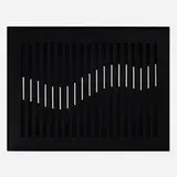 John Goodyear, Two-Sided Movement (from the New York International portfolio), 1965, screenprint on plastic with plastic cutout overlay