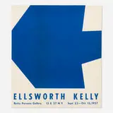 Betty Parsons exhibition poster by Ellsworth Kelly, 1957, offset lithograph in colors, sold May 2025