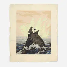 Matthew Benedict, The Acorn Encounters the Palatine Light, 2007, screenprint with water-based and phosphorescent inks