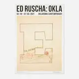 Ed Ruscha, Ed Ruscha: OKLA exhibition poster, 2021, offset lithograph in colors