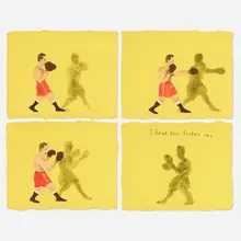 Nicholas Africano, The Shadow, 1979, aquatint in colors with embossing on Twinrocker