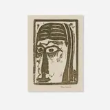 Max Weber, Head, 1920, woodcut